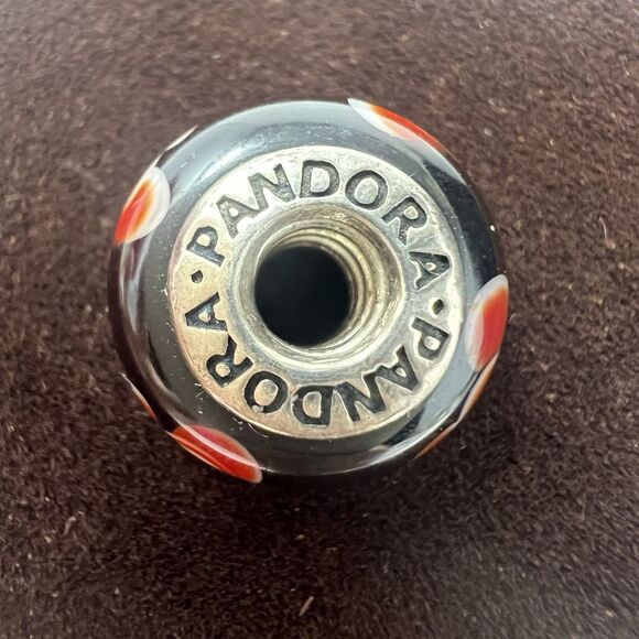 Pandora Sterling Silver Murano Glass Red Flowers for You Bead Charm 790646 925 - Picture 10 of 10